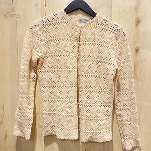 Vintage 100% Cashmere Cream Cardigan 🐑